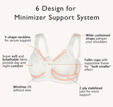 355 Full Figure Minimizer Bra White