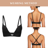 372 Deep V Seamless Bra Black