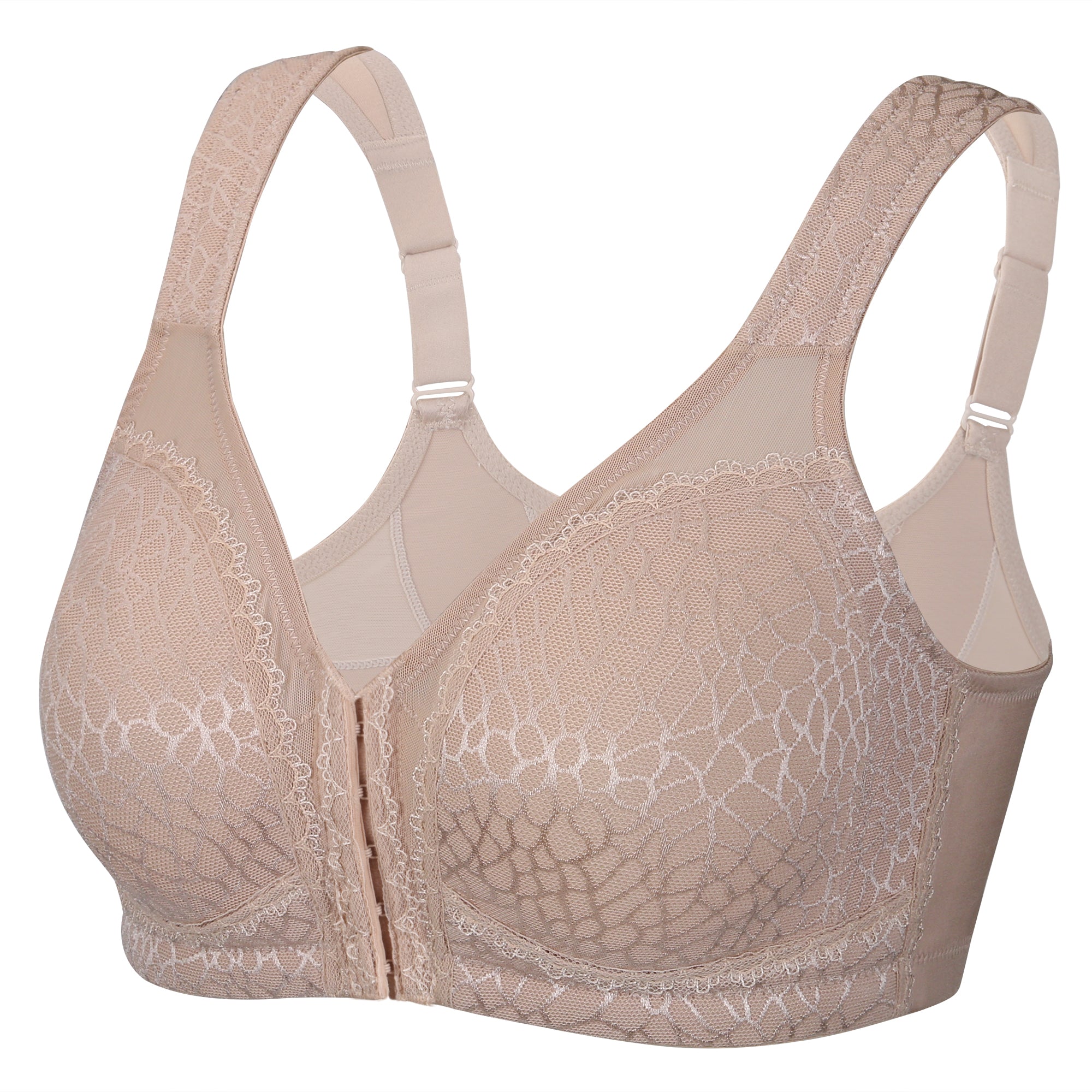 375 Front Closure Wirefree Minimize Bra Brown