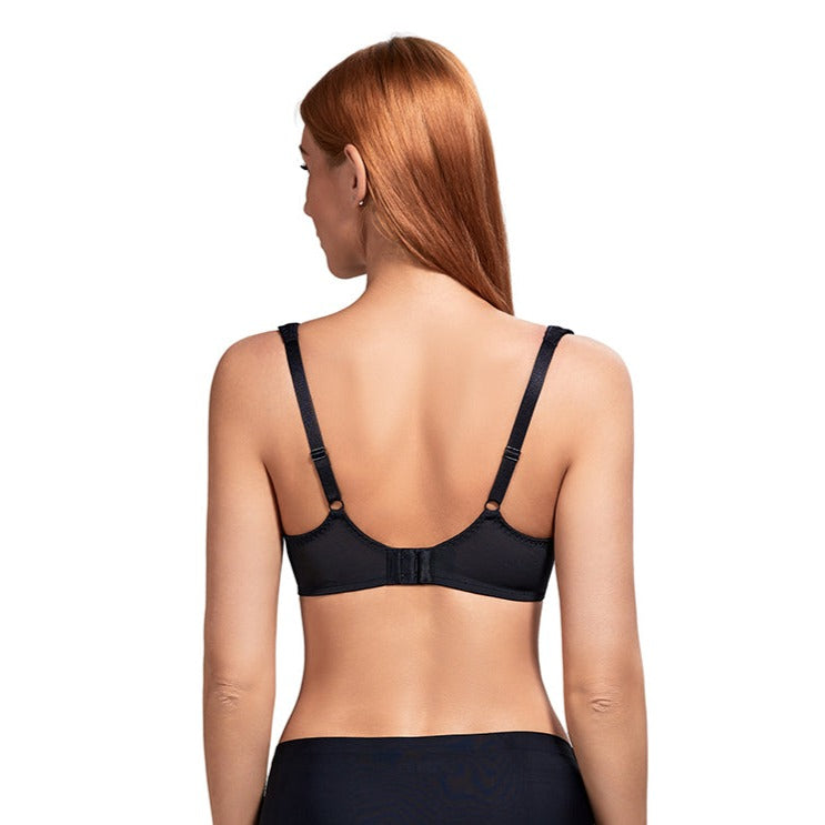  Womens Sexy Lace Bra Underwire Balconette Unlined Demi Sheer  Plus Size Black 40DD